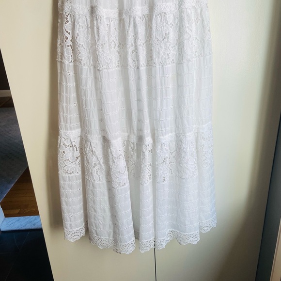 Valentino White Summer Tiered Maxi Dress Spa Collection - Picture 8 of 10